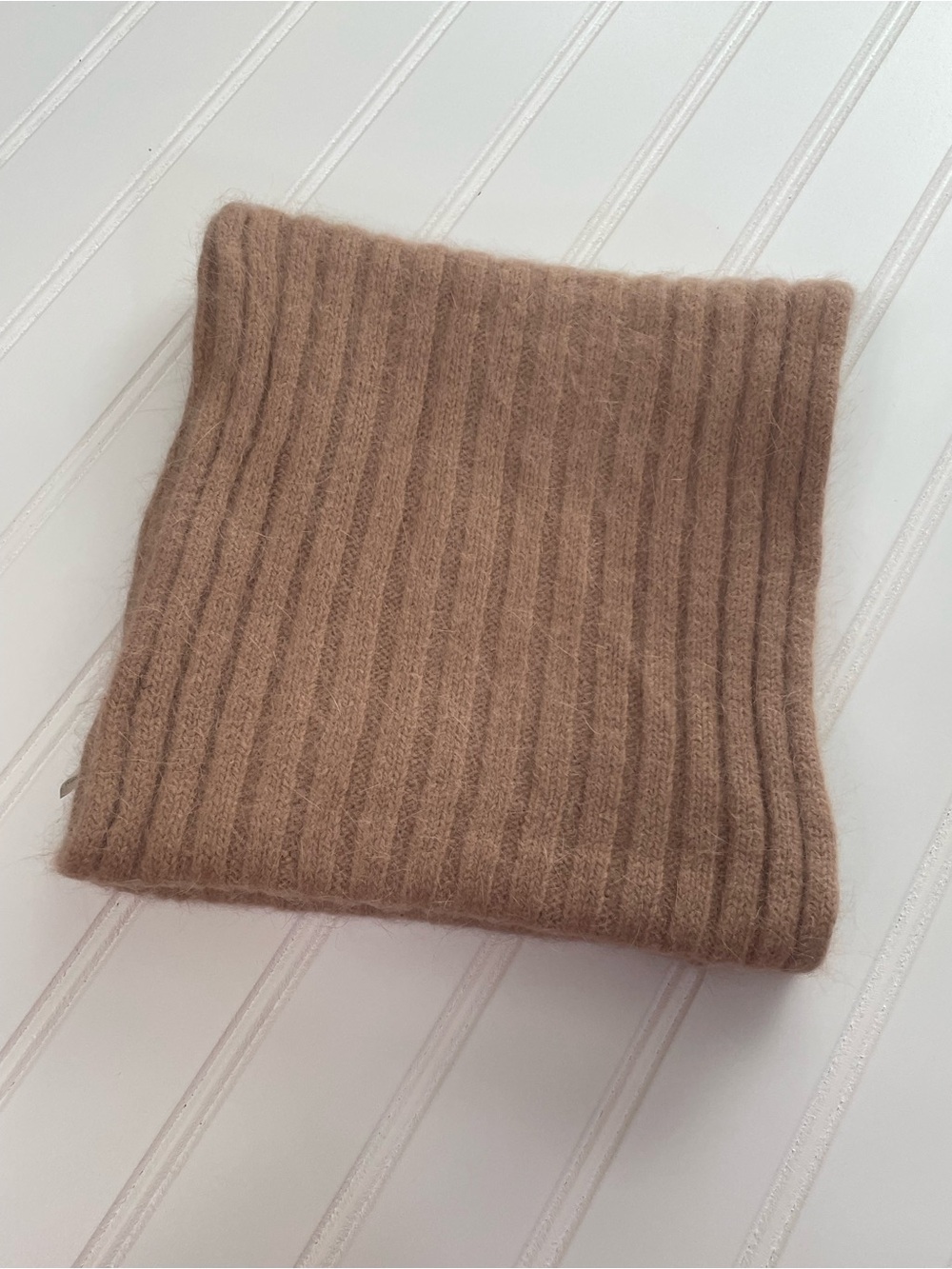 Vintage Totes Isotoner Angora Blend Tan Winter Scarf